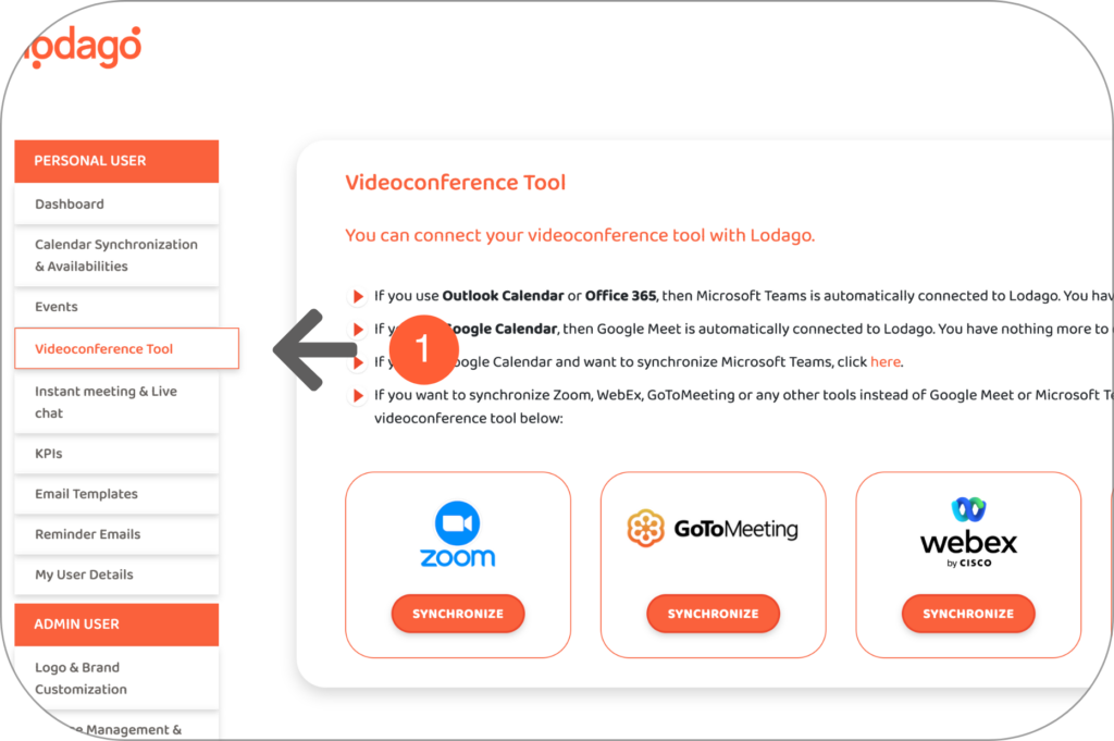 1 - videoconferencing tool