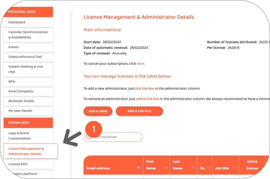 1 - allocate software licences