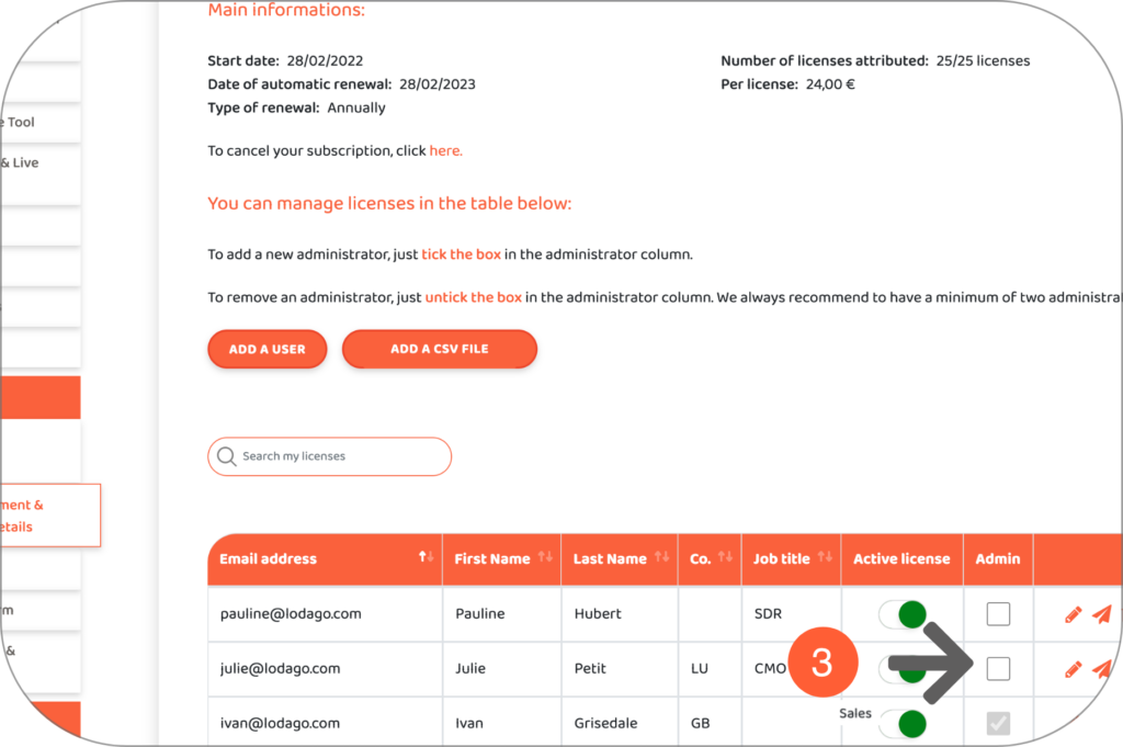 3 - Software administrator license