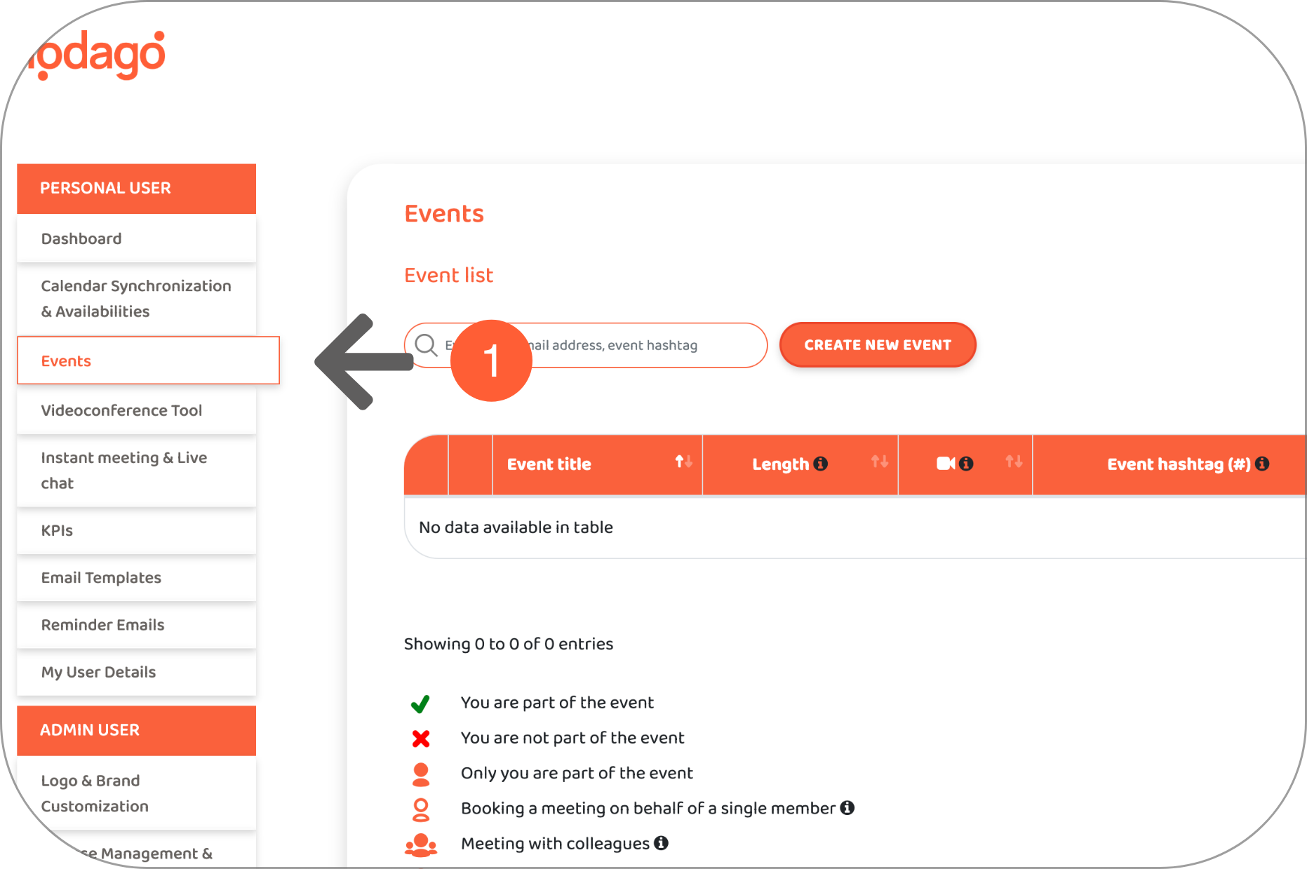 crm set up - event