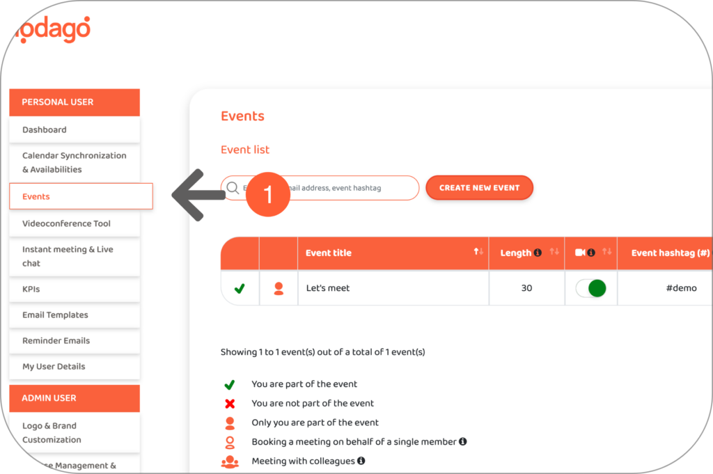 1 - embed website calendar