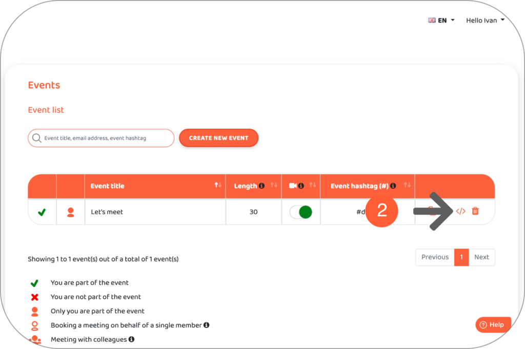 2 - embed website calendar